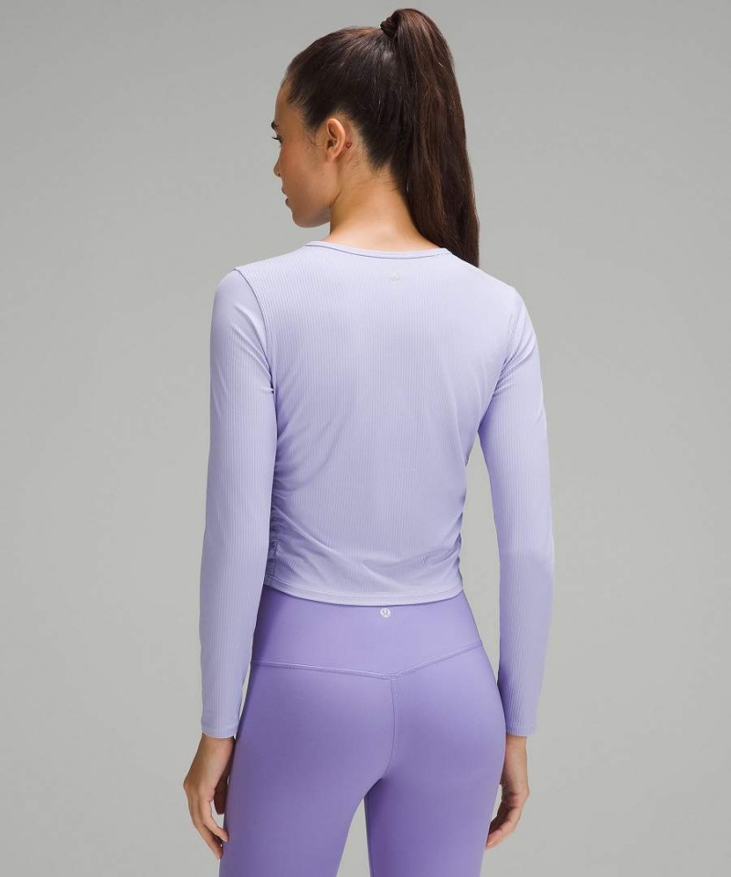 Camisa Manga Larga Lululemon All It Takes Acanalado Nulu Mujer Moradas Chile | 592FMHOCJ