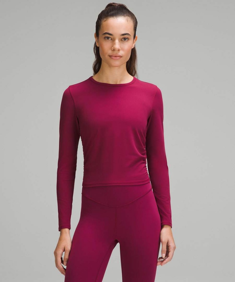 Camisa Manga Larga Lululemon All It Takes Nulu Mujer Burdeos Chile | 274ZJQPLX