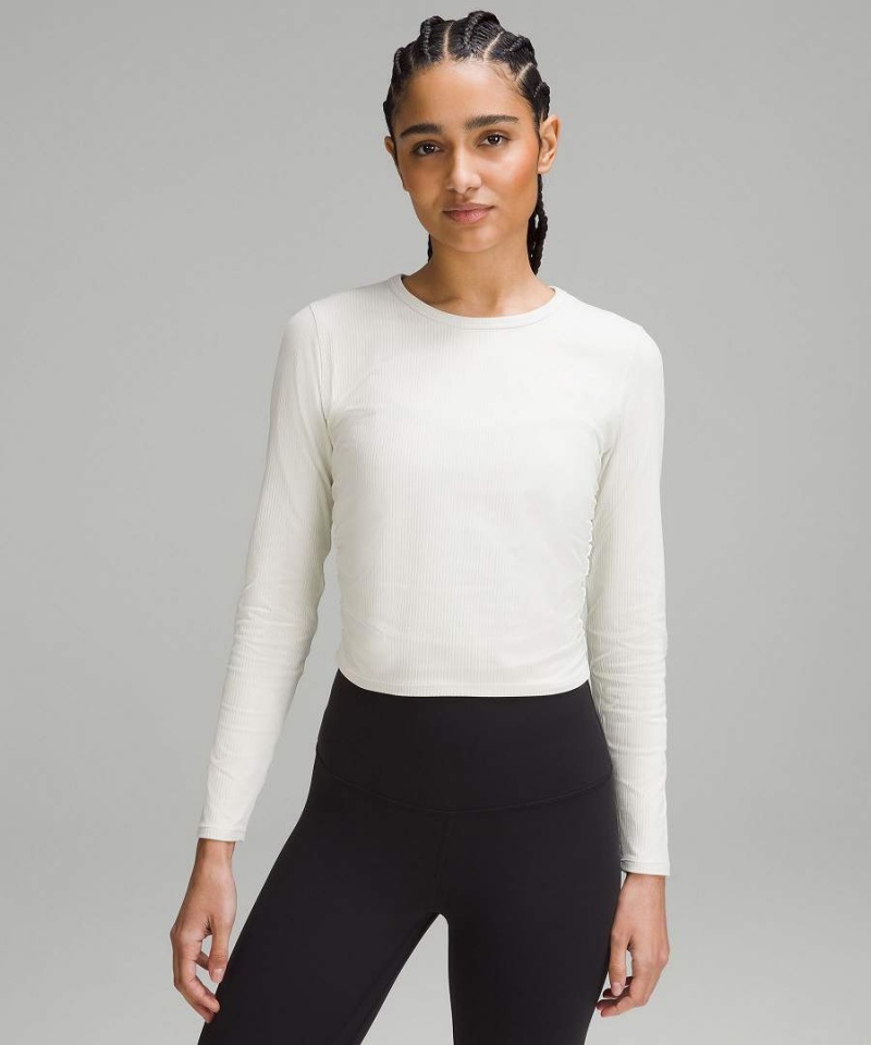 Camisa Manga Larga Lululemon All It Takes Acanalado Nulu Mujer Turquesa Chile | 192WKUTMI