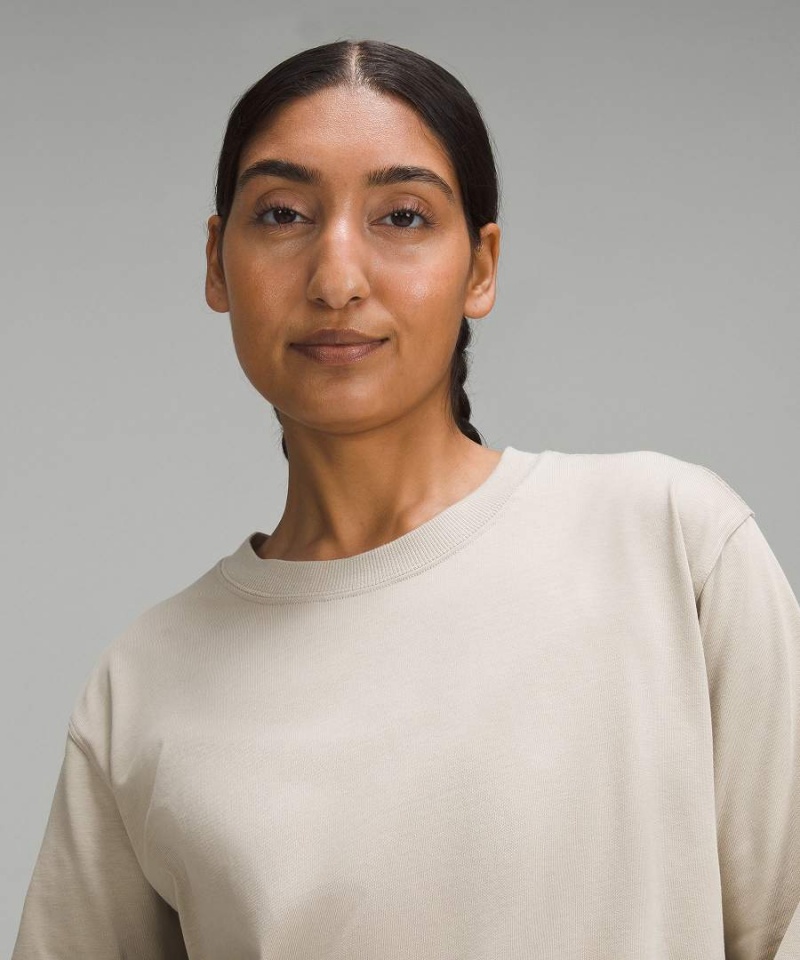 Camisa Manga Larga Lululemon All Yours Heavyweight Mujer Beige Chile | 682XQZFOR