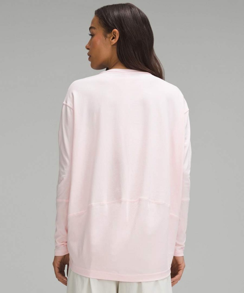 Camisa Manga Larga Lululemon Back In Action V-Neck Mujer Rojas Claro Chile | 134MEQLWT