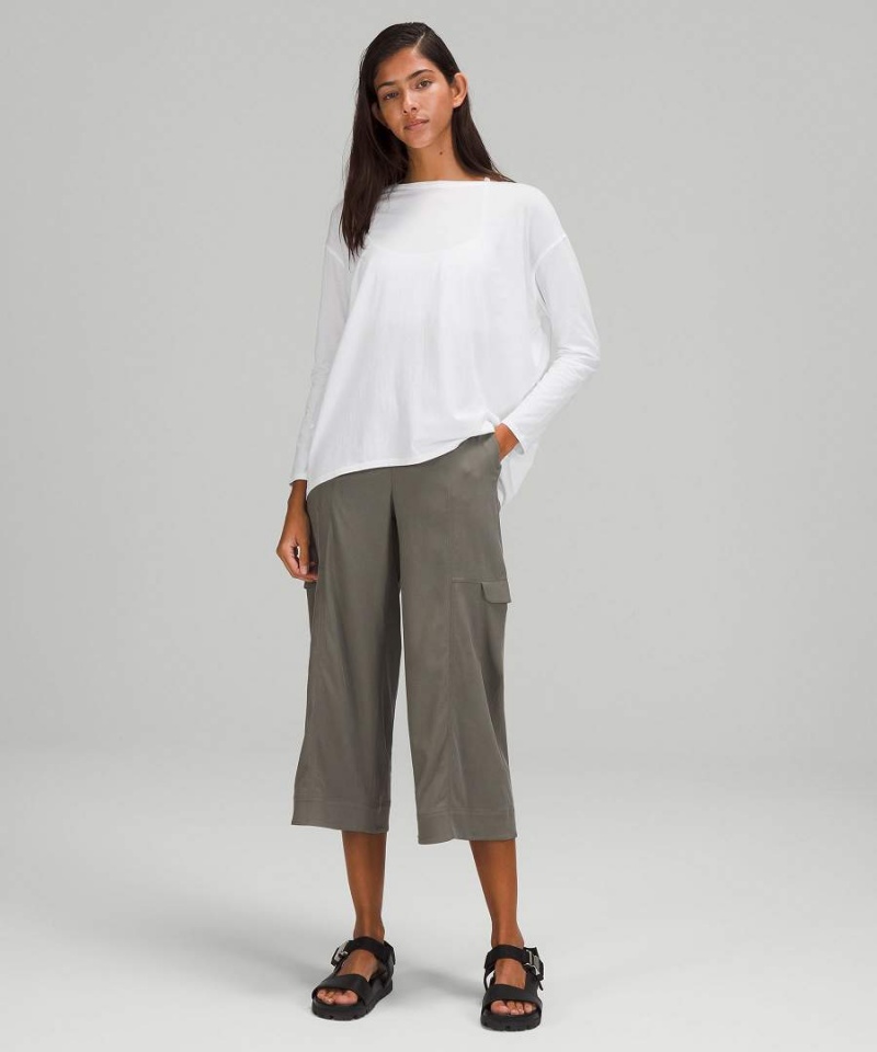 Camisa Manga Larga Lululemon Back in Action Mujer Blancas Chile | 953OJHDVI