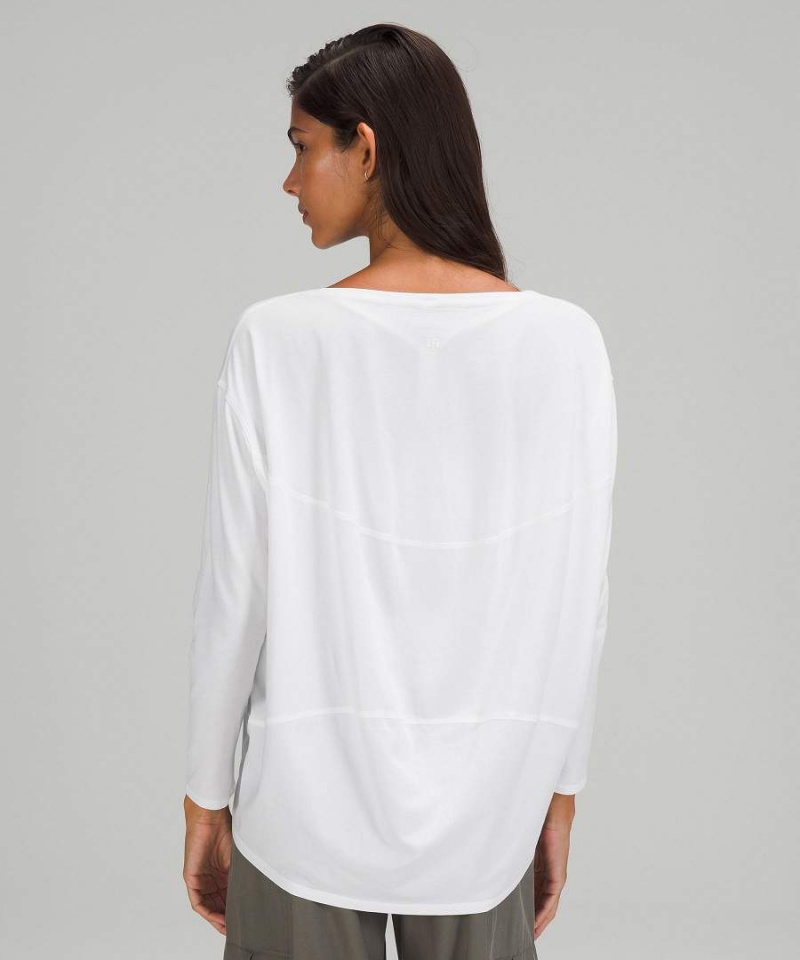 Camisa Manga Larga Lululemon Back in Action Mujer Blancas Chile | 953OJHDVI