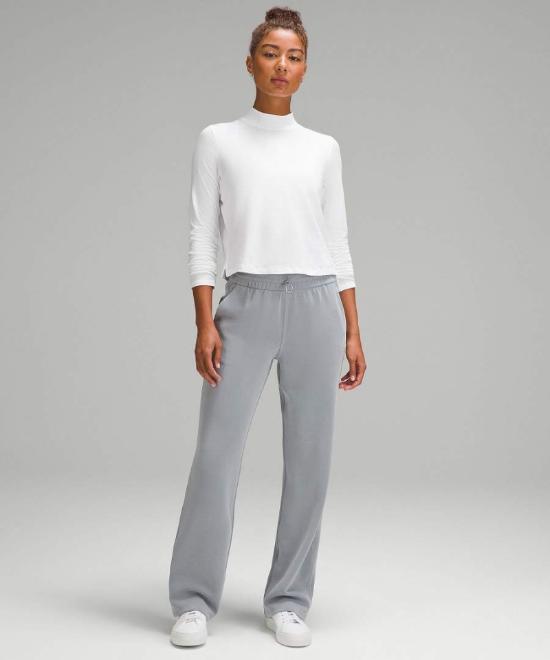 Camisa Manga Larga Lululemon Classic-Fit Algodon-Blend Mockneck Mujer Blancas Chile | 296WBTAKD