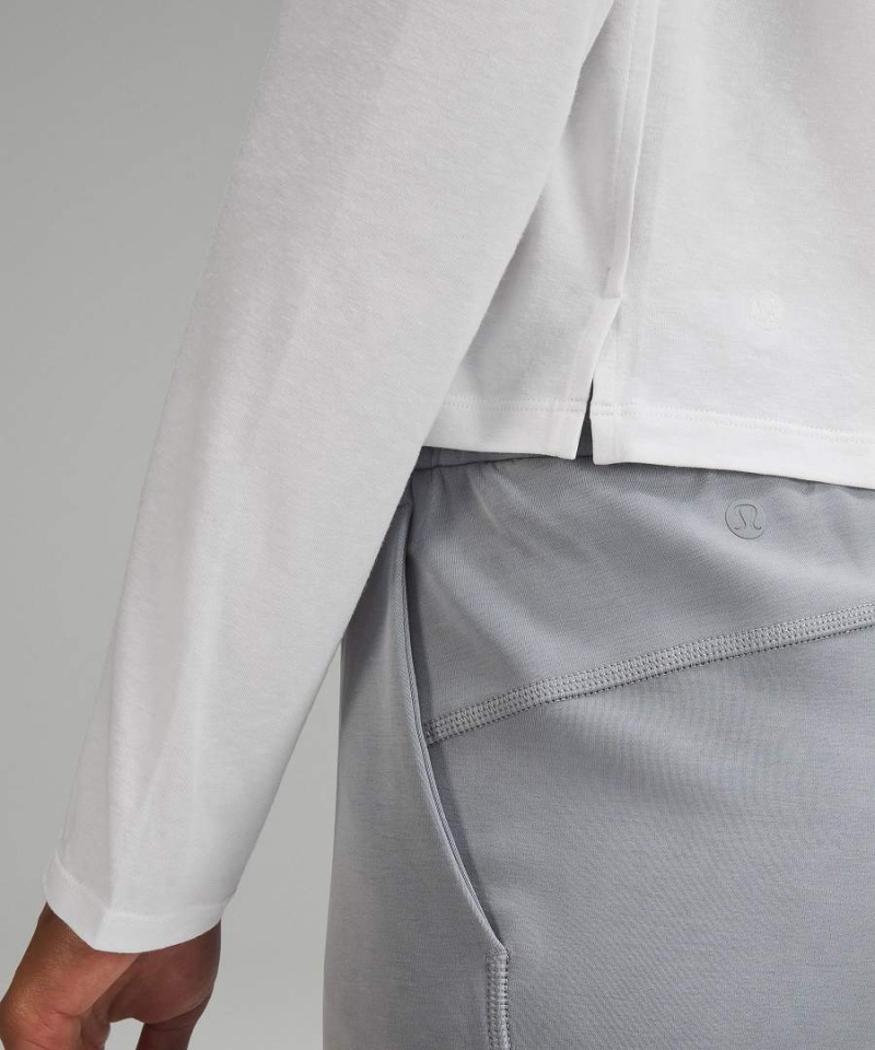 Camisa Manga Larga Lululemon Classic-Fit Algodon-Blend Mockneck Mujer Blancas Chile | 296WBTAKD