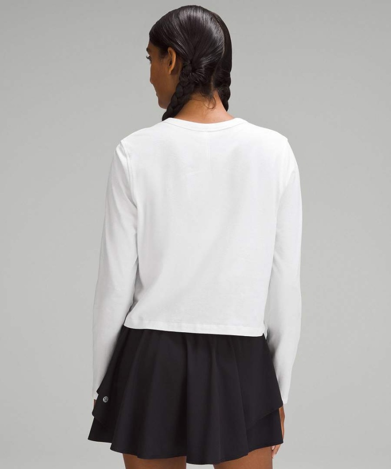 Camisa Manga Larga Lululemon Classic-Fit Algodon-Blend Mujer Blancas Chile | 021MCBFAU