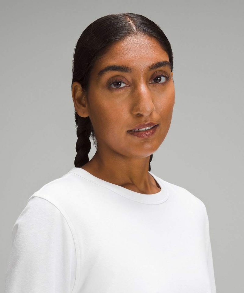 Camisa Manga Larga Lululemon Classic-Fit Algodon-Blend Mujer Blancas Chile | 021MCBFAU