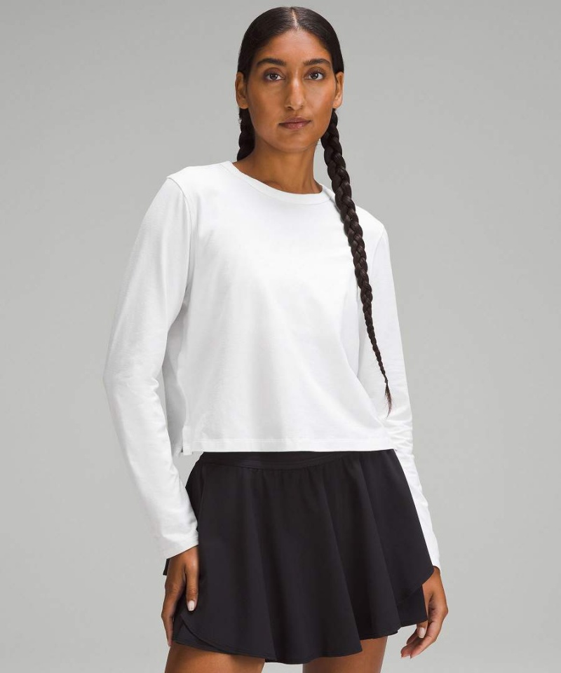 Camisa Manga Larga Lululemon Classic-Fit Algodon-Blend Mujer Blancas Chile | 021MCBFAU