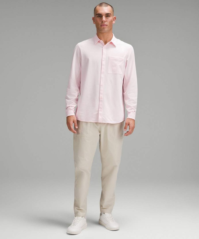Camisa Manga Larga Lululemon Commission Hombre Rojas Claro Blancas Chile | 740DAWNCH