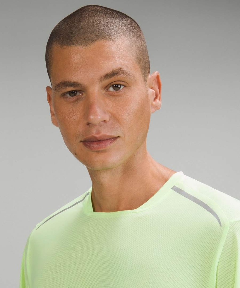 Camisa Manga Larga Lululemon Fast and Free Reflective Hombre Verde Chile | 531ITAVYP