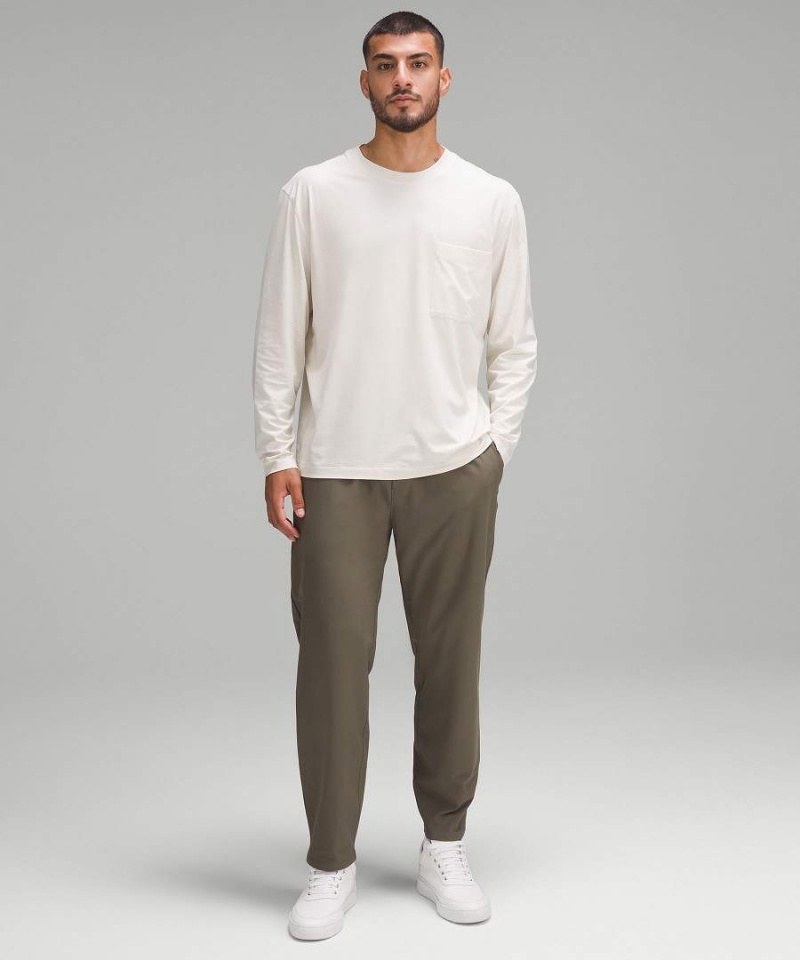 Camisa Manga Larga Lululemon Fundamental Oversized Pocket Hombre Beige Chile | 021EHIQNO