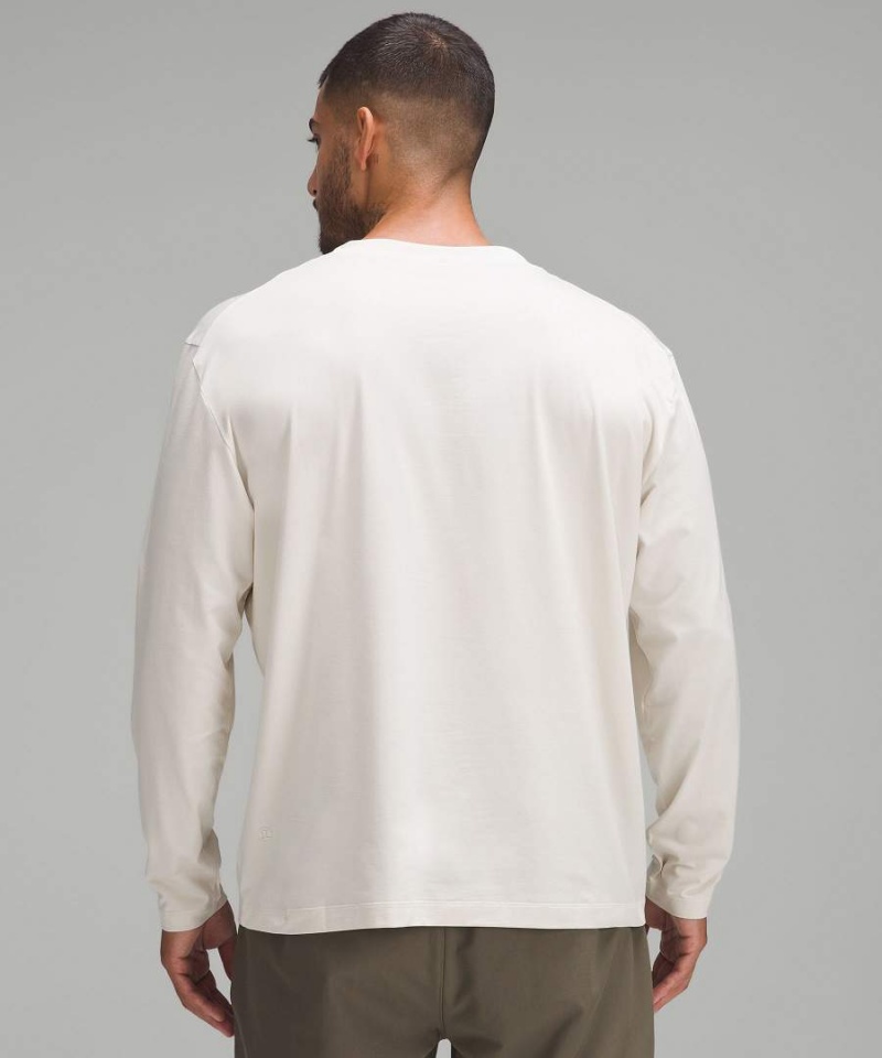 Camisa Manga Larga Lululemon Fundamental Oversized Pocket Hombre Beige Chile | 021EHIQNO