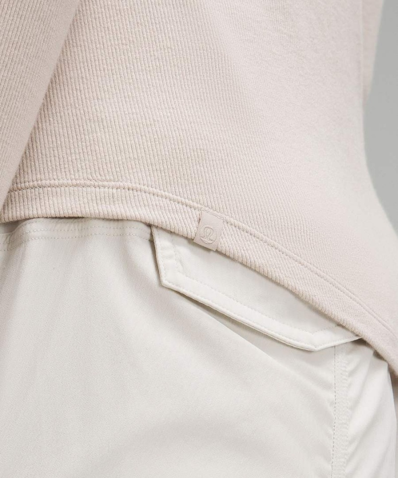 Camisa Manga Larga Lululemon Hold Tight Mujer Beige Chile | 204YAUHPT