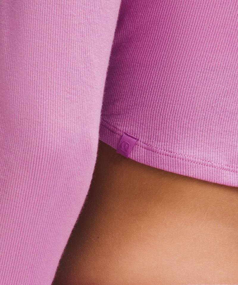 Camisa Manga Larga Lululemon Hold Tight Cropped Mujer Moradas Chile | 537OQZTGB