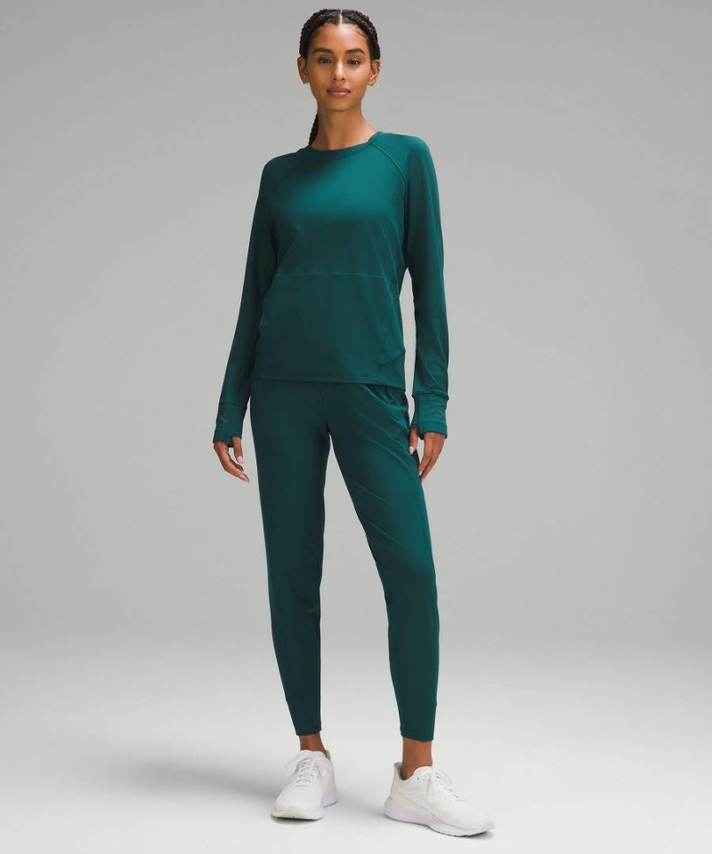 Camisa Manga Larga Lululemon It's Rulu Classic-Fit Crew Fleece Mujer Turquesa Chile | 013JZHMAY