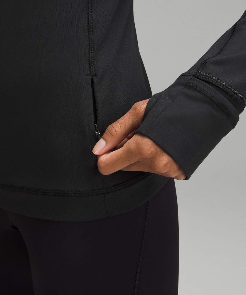 Camisa Manga Larga Lululemon It's Rulu Half Zip Mujer Negras Chile | 578KVGTJX