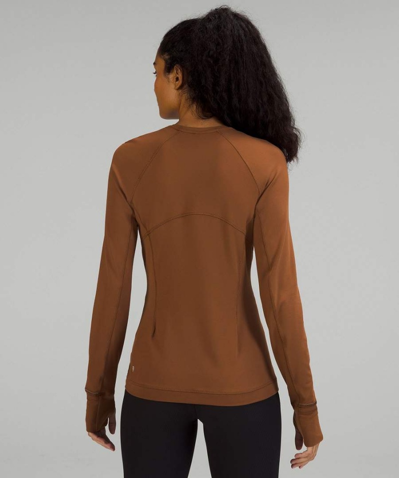 Camisa Manga Larga Lululemon It's Rulu Run Mujer Marrones Chile | 510SILDEM