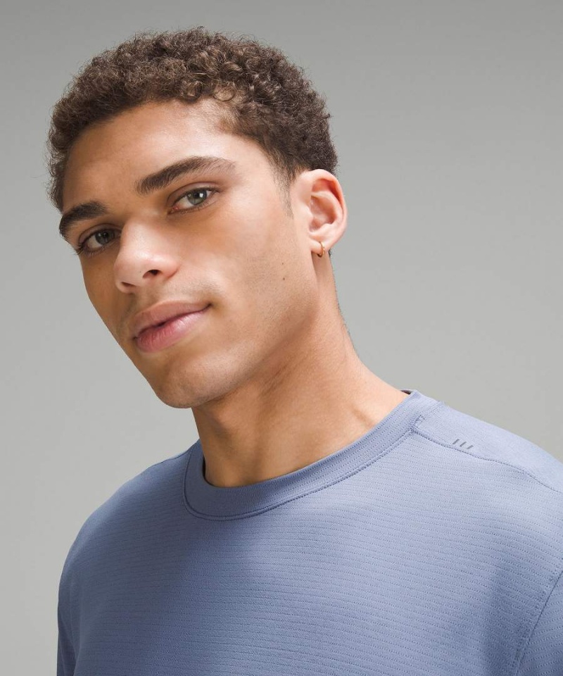 Camisa Manga Larga Lululemon License to Train Relaxed-Fit Hombre Azules Chile | 486EPBSFR