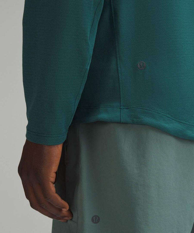 Camisa Manga Larga Lululemon License to Train Hombre Turquesa Chile | 685RMLNVB
