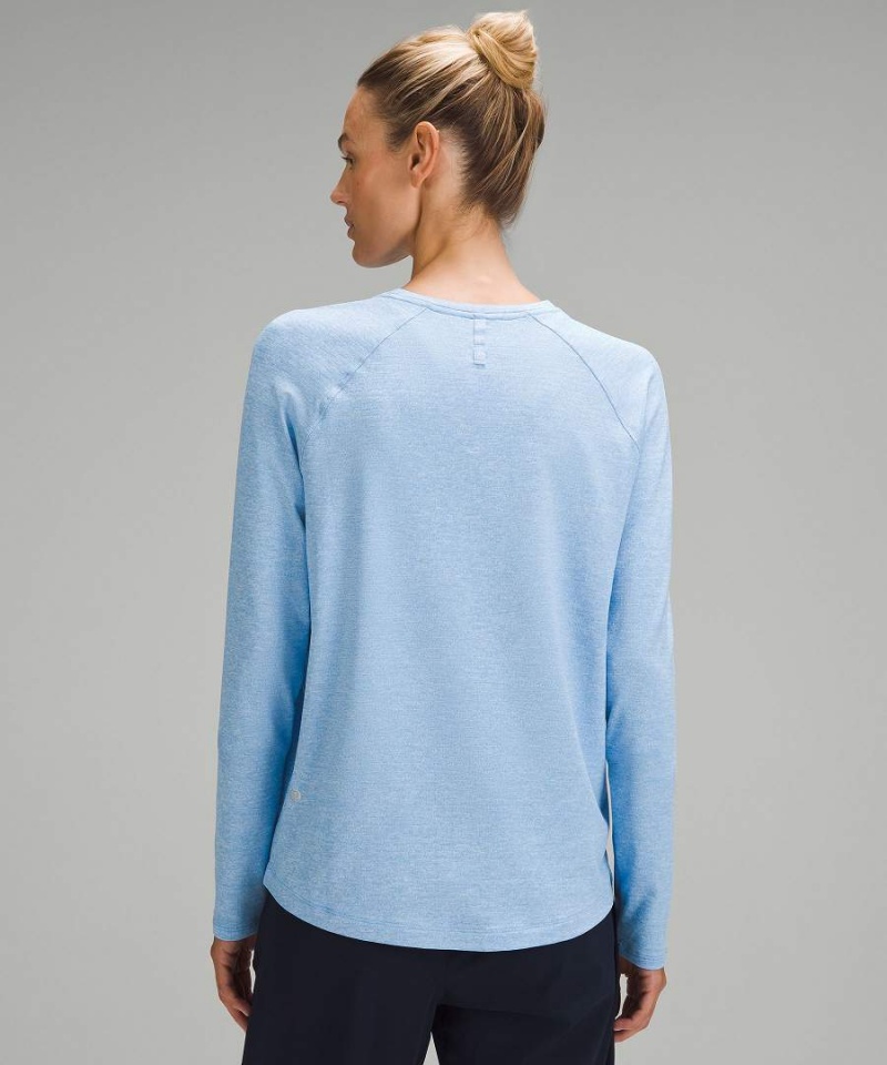 Camisa Manga Larga Lululemon License to Train Classic-Fit Mujer Azules Chile | 598XOWUBR