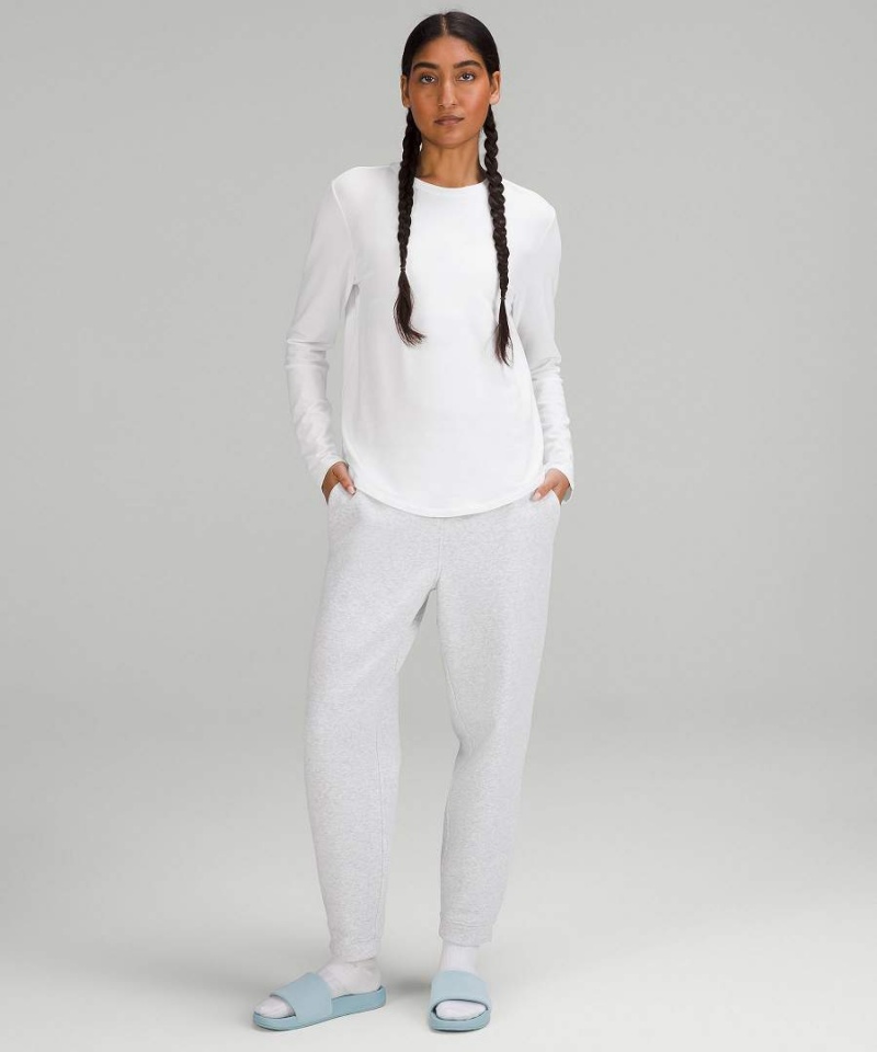 Camisa Manga Larga Lululemon Love Modal Fleece Mujer Blancas Chile | 753AVKTGS