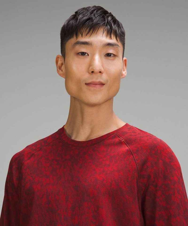 Camisa Manga Larga Lululemon Lunar New Year Metal Vent Tech Hombre Rojas Oscuro Chile | 948WVRXNK