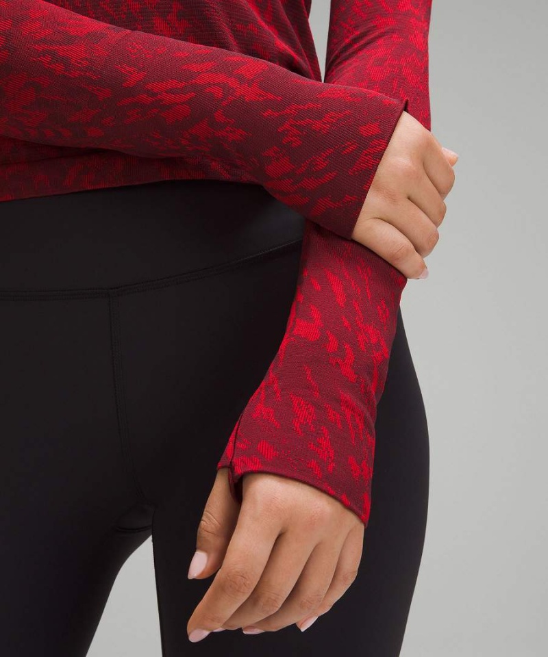 Camisa Manga Larga Lululemon Lunar New Year Swiftly Tech 2.0 Race Length Mujer Rojas Oscuro Chile | 071ICMENB