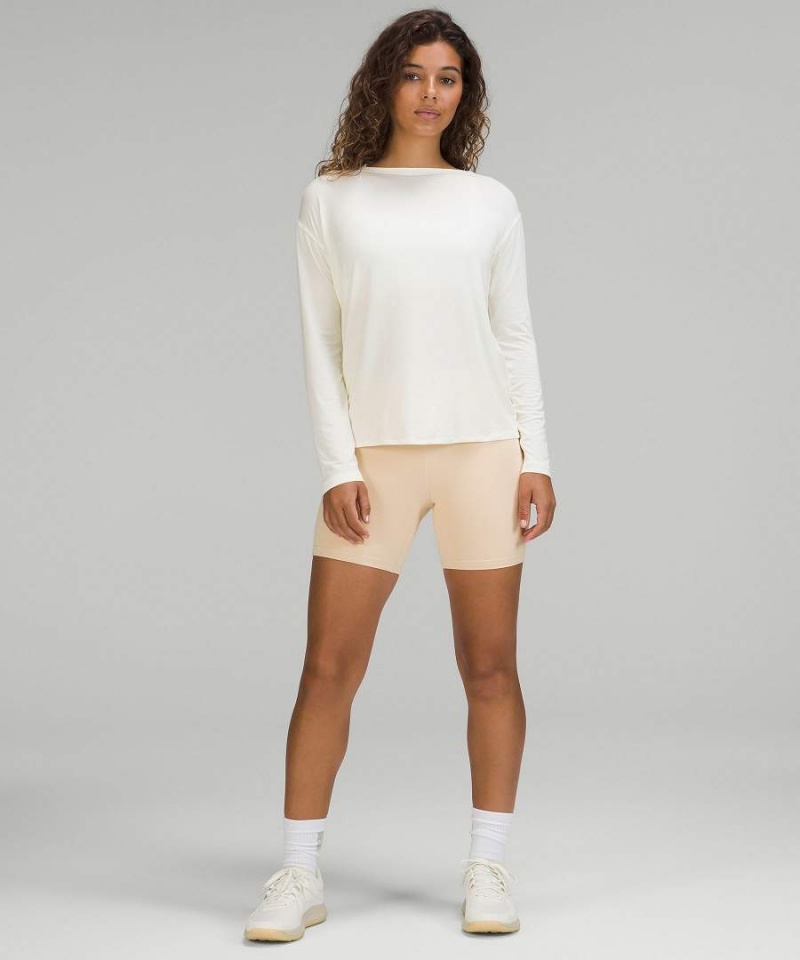 Camisa Manga Larga Lululemon Modal-Blend Open-Back Mujer Limón Chile | 287XVCRYA