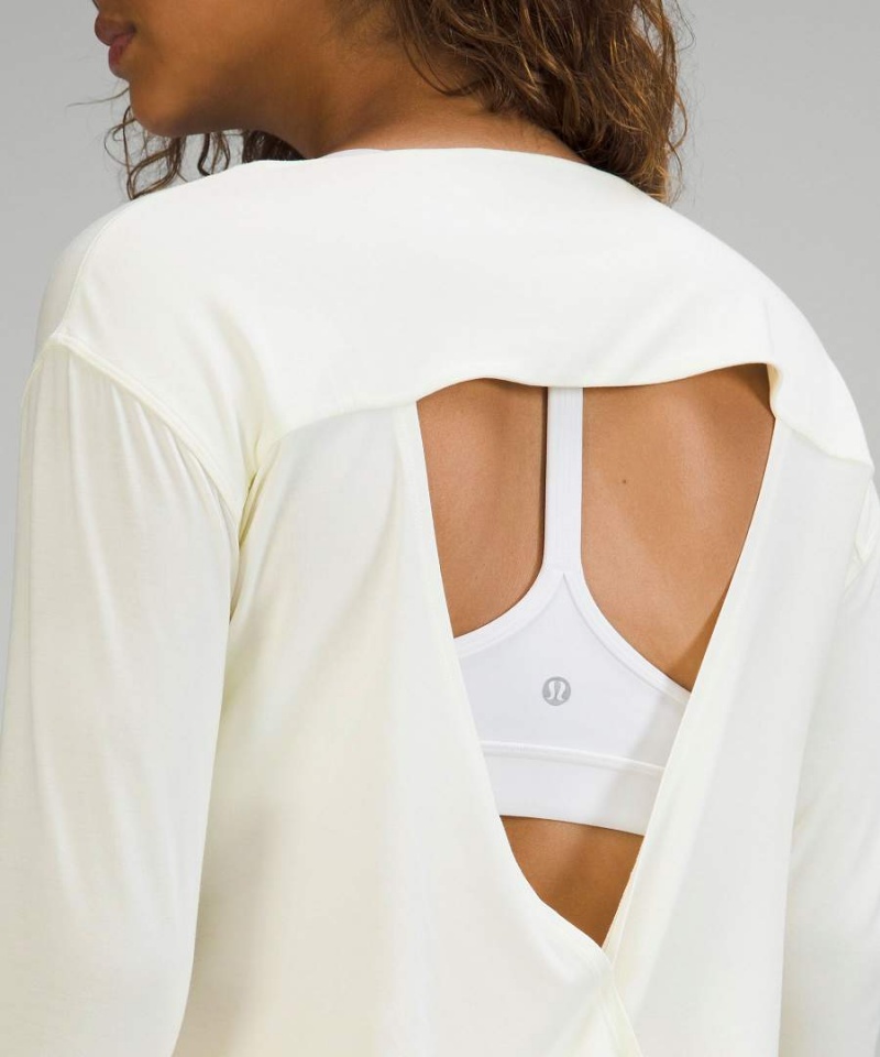 Camisa Manga Larga Lululemon Modal-Blend Open-Back Mujer Limón Chile | 287XVCRYA