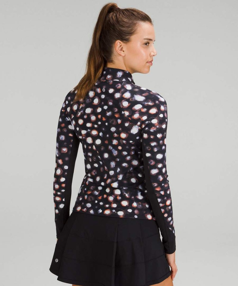 Camisa Manga Larga Lululemon Nulux Half-Zip Mujer Naranjas Multicolor Chile | 046VIQJKW