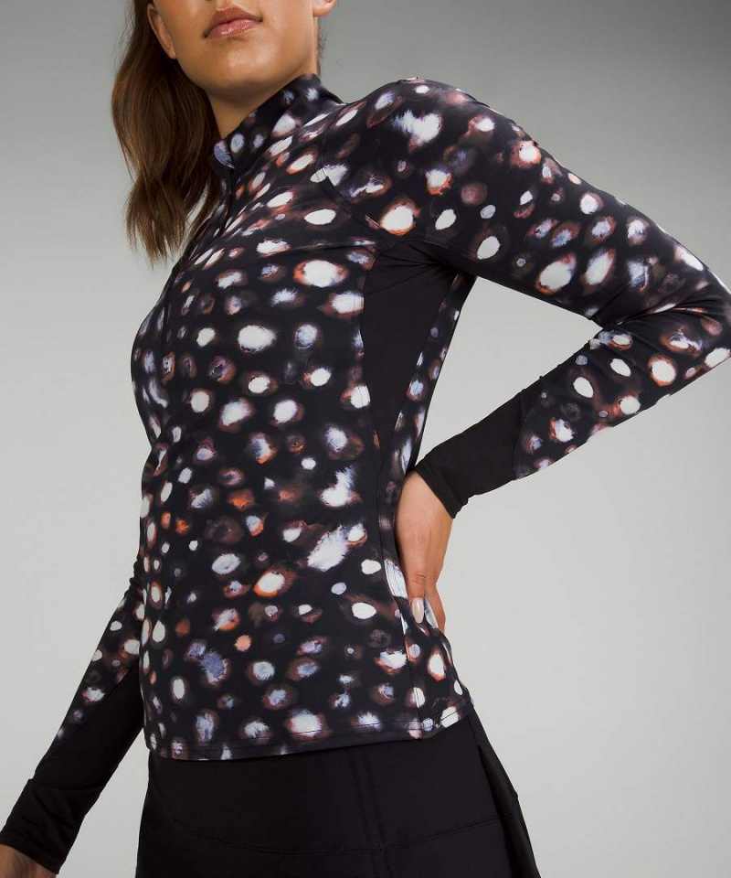 Camisa Manga Larga Lululemon Nulux Half-Zip Mujer Naranjas Multicolor Chile | 046VIQJKW