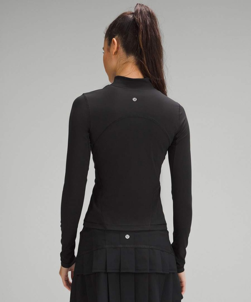 Camisa Manga Larga Lululemon Nulux Mockneck Mujer Negras Chile | 043UCESNR