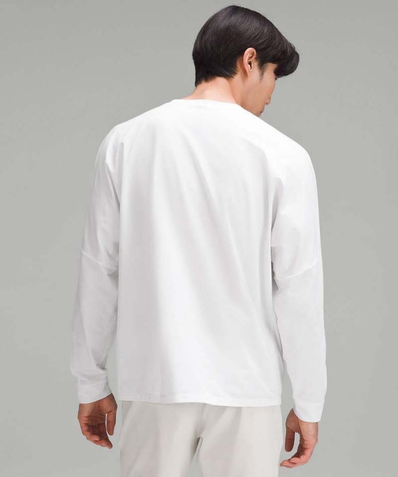 Camisa Manga Larga Lululemon Pique Oversized Hombre Blancas Chile | 094OWXUHD