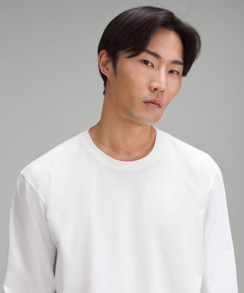 Camisa Manga Larga Lululemon Pique Oversized Hombre Blancas Chile | 094OWXUHD