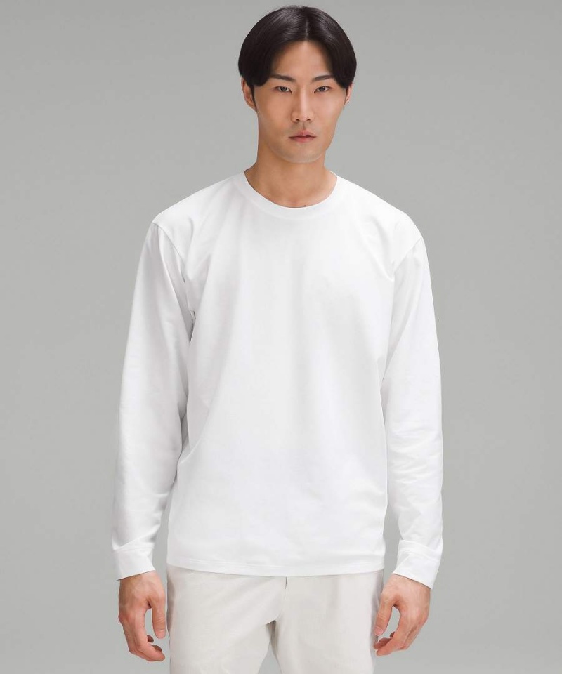 Camisa Manga Larga Lululemon Pique Oversized Hombre Blancas Chile | 094OWXUHD