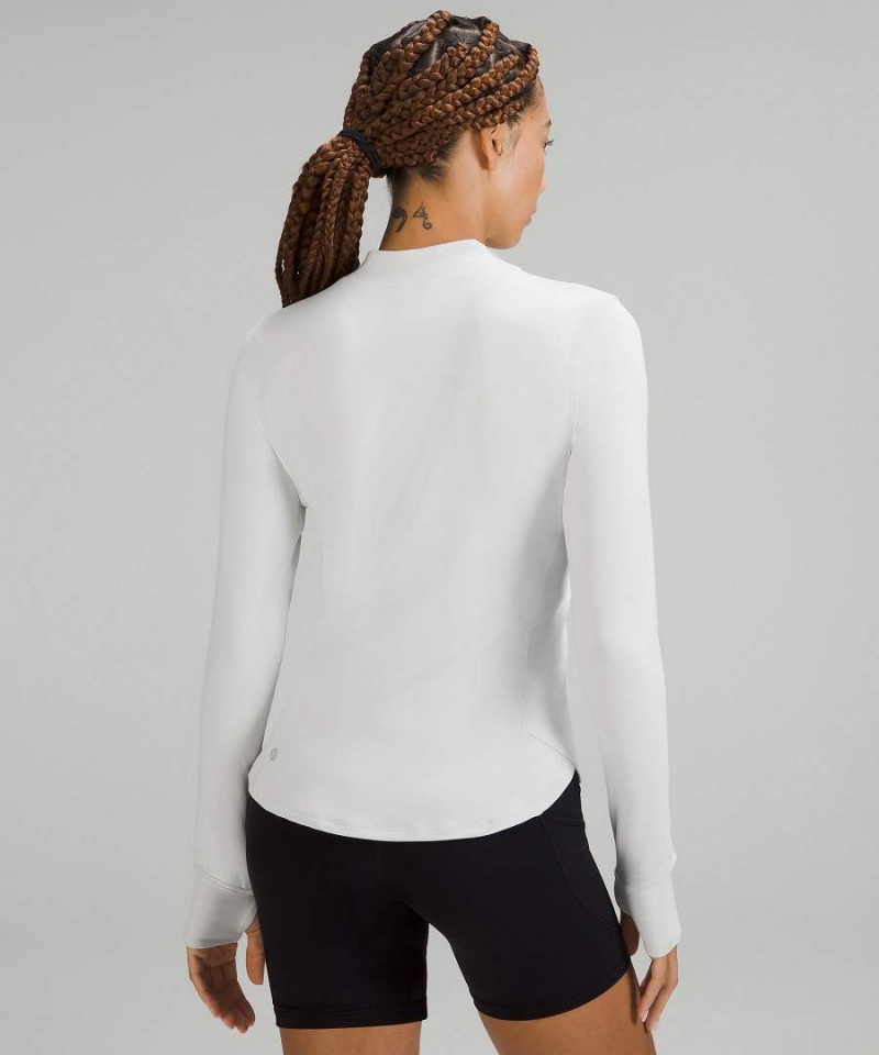 Camisa Manga Larga Lululemon Rulu Correr Mock-Neck Mujer Blancas Chile | 134ESIBFD