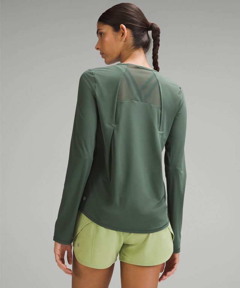 Camisa Manga Larga Lululemon Sculpt Mujer Verde Oscuro Chile | 805QSYIPB