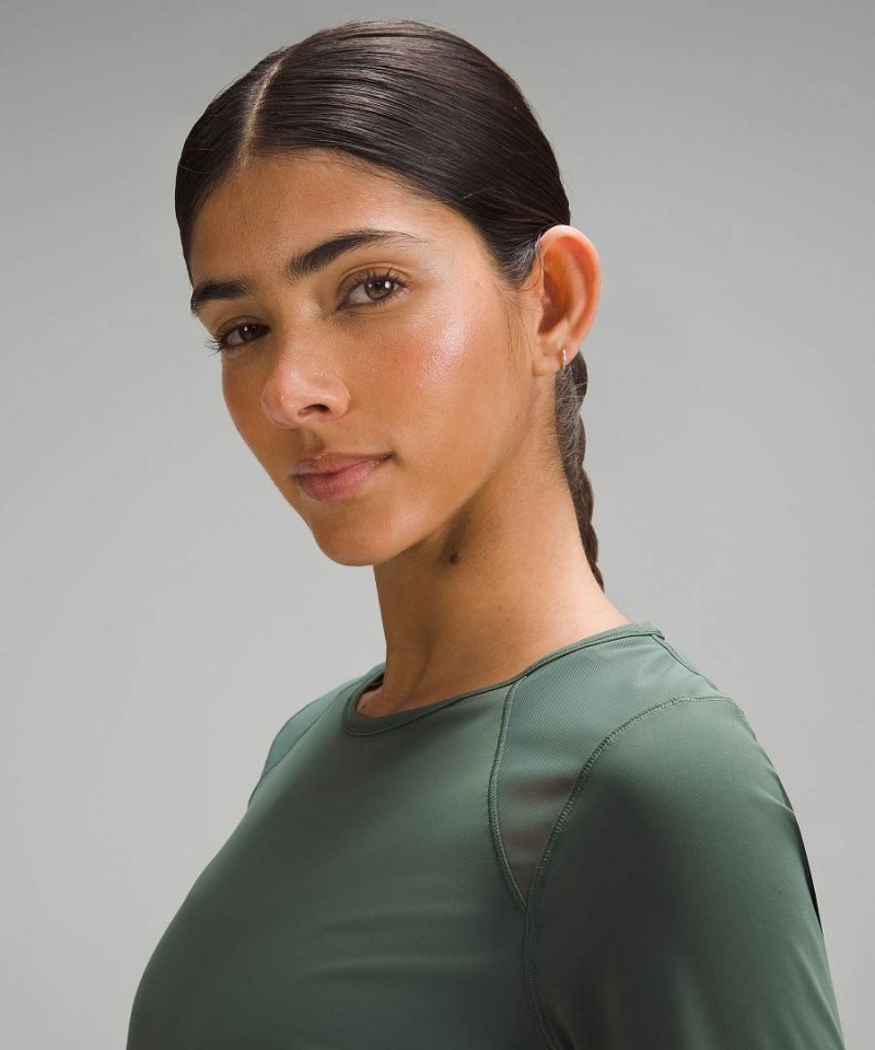 Camisa Manga Larga Lululemon Sculpt Mujer Verde Oscuro Chile | 805QSYIPB