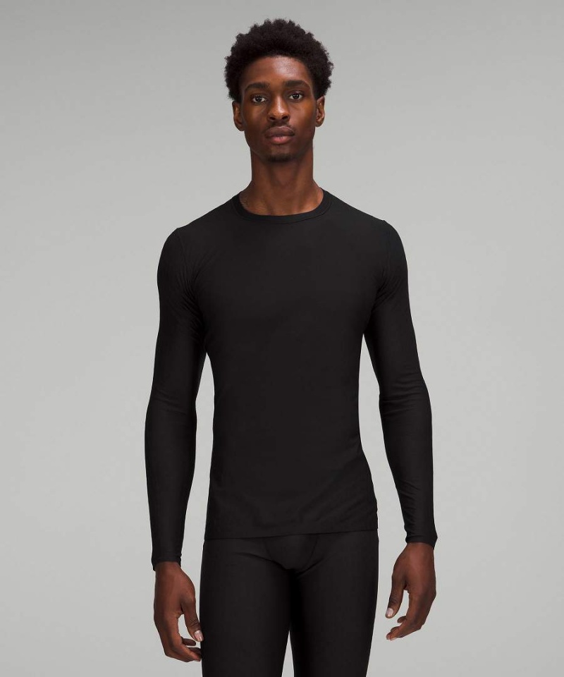 Camisa Manga Larga Lululemon SenseKnit Correr Hombre Negras Chile | 791KDINER