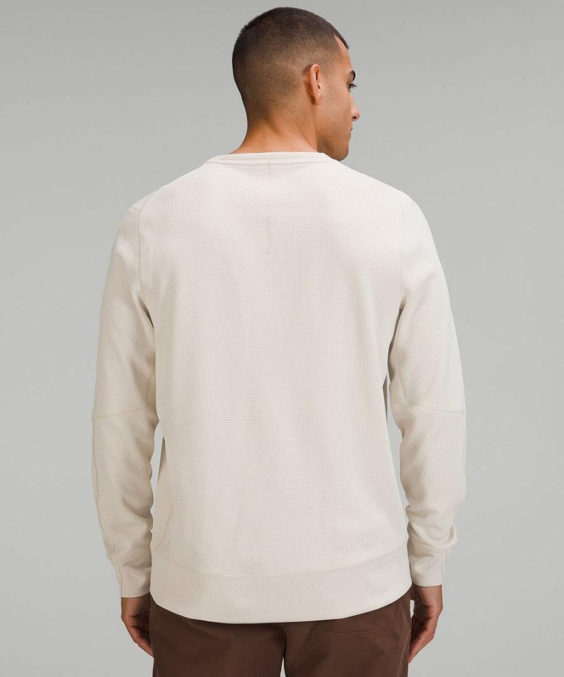 Camisa Manga Larga Lululemon Shift Stitch Crew Hombre Blancas Chile | 637EQVMOA