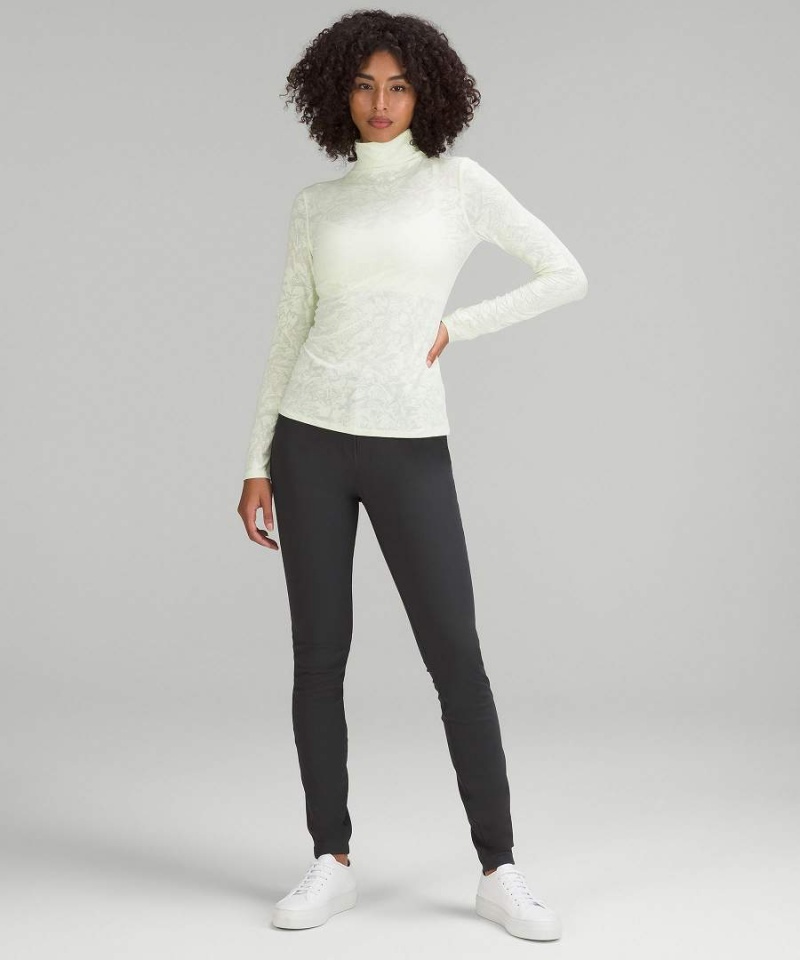 Camisa Manga Larga Lululemon Slim-Fit Jacquard Turtleneck Mujer Blancas Chile | 978JDYWIP