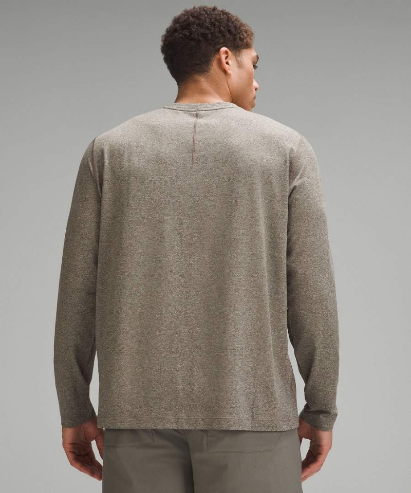 Camisa Manga Larga Lululemon Soft Jersey Hombre Marrones Chile | 851GOFHPT