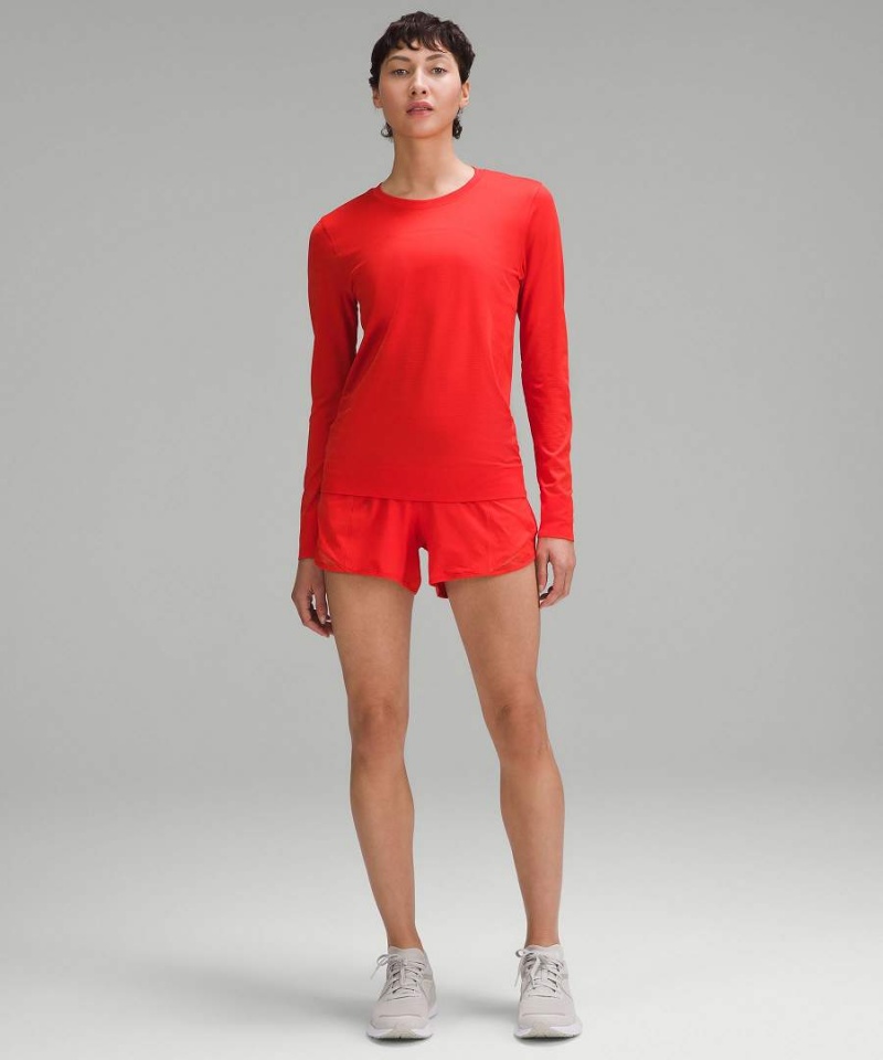 Camisa Manga Larga Lululemon Swiftly Relaxed Mujer Rojas Chile | 795GZFEOL