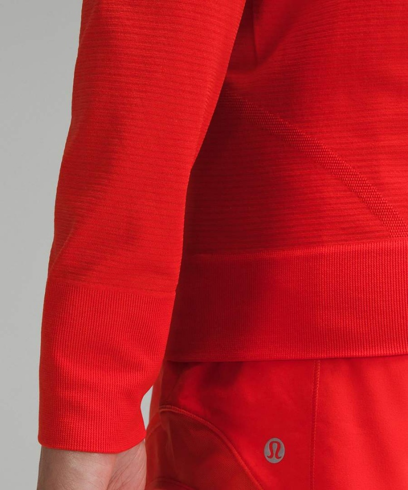 Camisa Manga Larga Lululemon Swiftly Relaxed Mujer Rojas Chile | 795GZFEOL