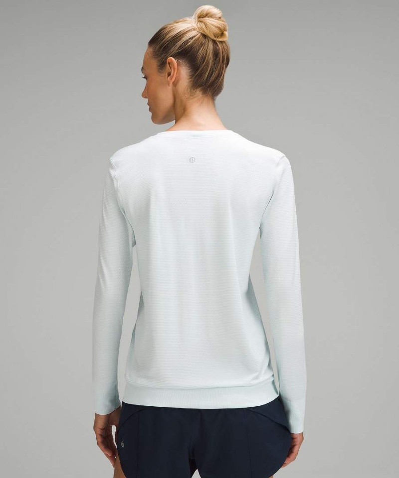 Camisa Manga Larga Lululemon Swiftly Relaxed Mujer Azules Azules Chile | 382HFSJUW