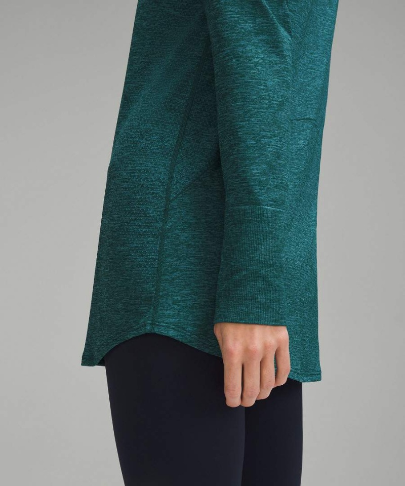 Camisa Manga Larga Lululemon Swiftly Relaxed Long-Length Half Zip Mujer Turquesa Chile | 671LIMYGQ