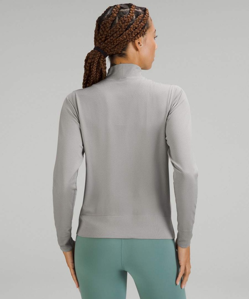 Camisa Manga Larga Lululemon Swiftly Relaxed Half Zip Mujer Gris Blancas Chile | 467AFDRXM