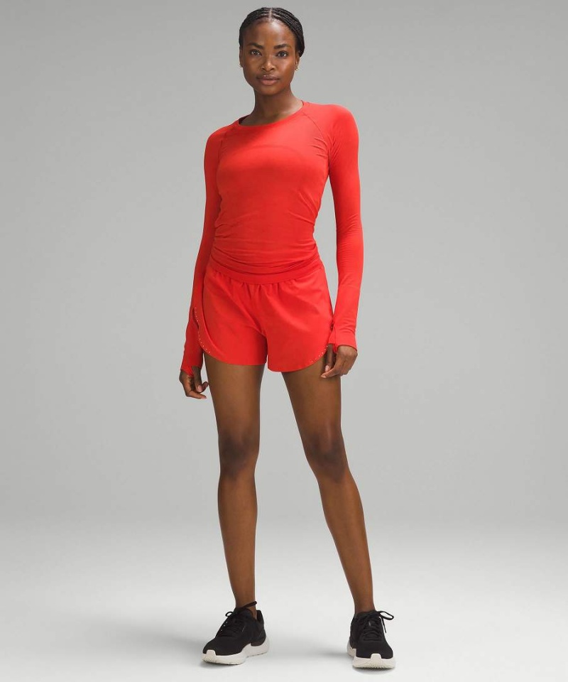 Camisa Manga Larga Lululemon Swiftly Tech 2.0 Mujer Rojas Chile | 058VGBNMX