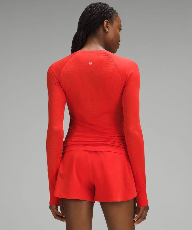 Camisa Manga Larga Lululemon Swiftly Tech 2.0 Mujer Rojas Chile | 058VGBNMX