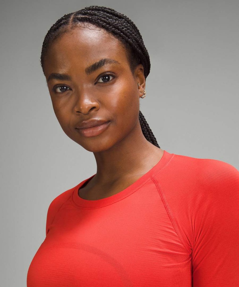 Camisa Manga Larga Lululemon Swiftly Tech 2.0 Mujer Rojas Chile | 058VGBNMX